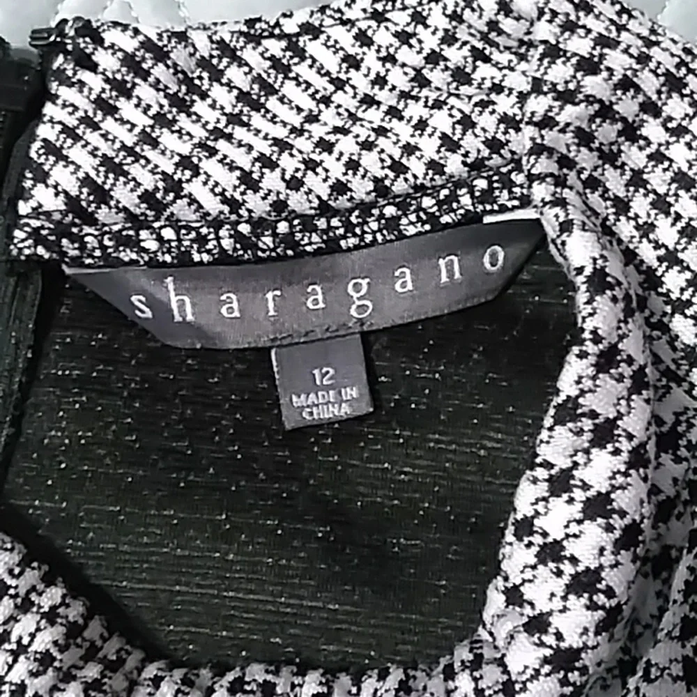 Sharagano Sleeveless Plaid Sheath Dress - Picture 3 of 6